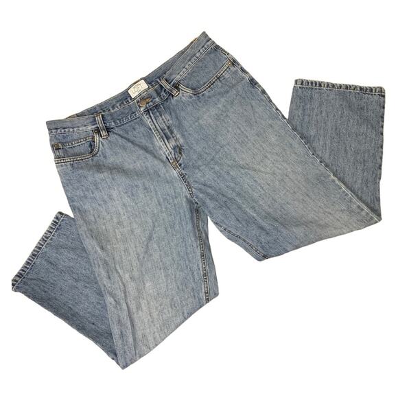 LOFT Jeans Light Acid Wash High Rise Straight Leg Jeans 12 - Picture 1 of 9